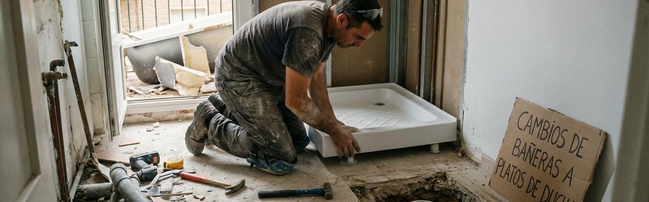 Cambios de bañeras a platos de ducha en Castro Urdiales