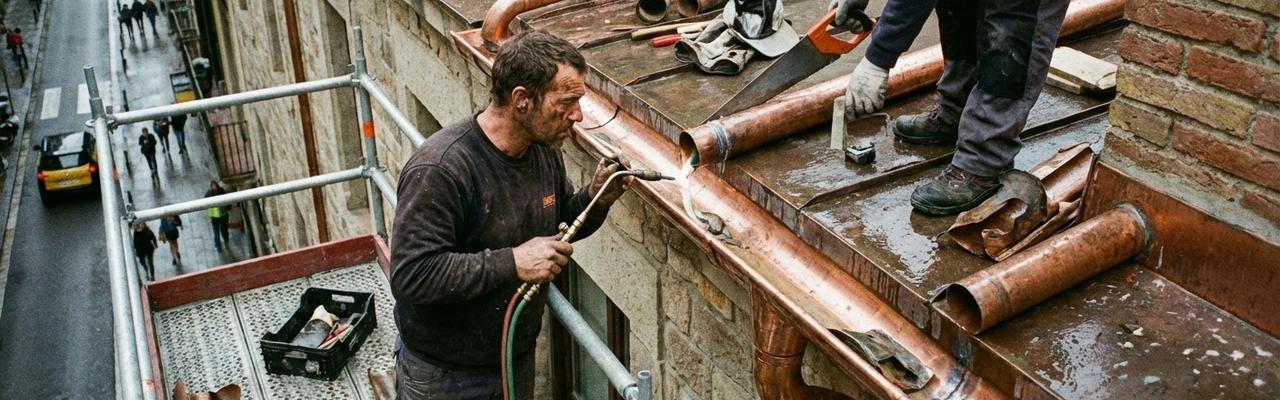 Montaje y reparación de bajantes y canalones en Castro Urdiales